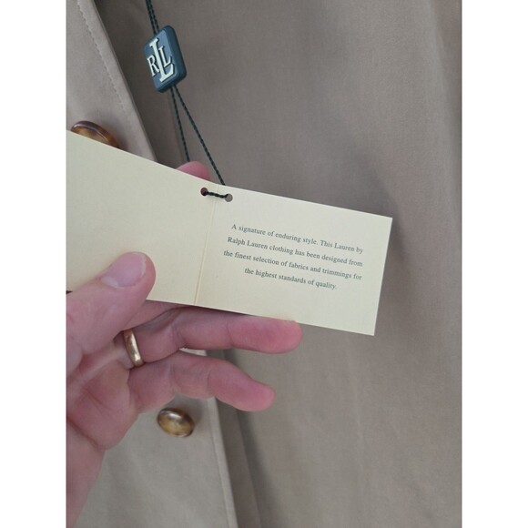#51 Ralph Lauren Lancaster Khaki long overcoat Men's Medium New with Tags - Picture 4 of 8